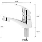 Torneira Lavatório Banheiro Mesa Fecho Rápido Abs Cromado Cro