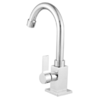 Torneira Lavatório Banheiro Quadrada Bica Móvel Metal 1/4v. G