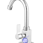 Torneira Lavatório Banheiro Quadrada Bica Móvel Metal 1/4v De