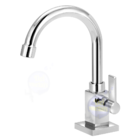 Torneira Lavatório Banheiro Quadrada Bica Móvel Metal 1/4v De