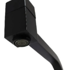 Torneira Lavatório Bica Alta Quadrada 90º Luxo Preto Black