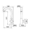 Torneira Lavatório De Mesa Com Bica Alta Preta Lorenzetti 119