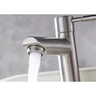 Torneira Lavatorio Lavabo Bica Alta 1/4 De Volta Aço Escovado