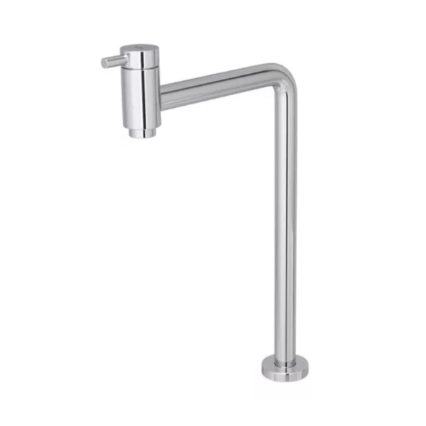 Torneira Lavatório Mesa Bica Alta 1/4 De Volta Brilhante Meta