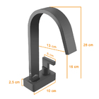 Torneira Lavatorio Mesa Bloco - Siena Black 1192 (ef)