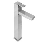 Torneira Lavatório Mesa Quadrada Bica Alta Com Swarovski Tara