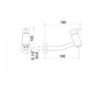 Torneira Lavatório Parede 1182 Minimal Classic C77 Curta Meber