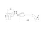 Torneira Lavatório Parede 1200 Inverse C240 Meber
