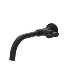 Torneira Lavatório Parede Bica Reta Preta Tunis Fani