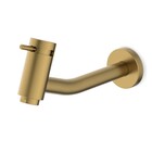 Torneira Lavatório Parede Bica Reta Gold Fosca com Valvula Basic Celite