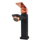 Torneira Lavatório Pequim Preto Com Rosê Gold Água Fria 2380