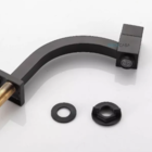 Torneira Lavatório Slim  Quadrada Baixa Preto Fosco 1/4v