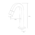 Torneira Lavatório Slim Tube Quadrada Baixa Cromada Luxo1/4v