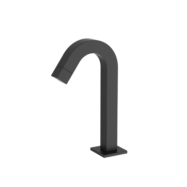 Torneira Lavatório Slim Tube Quadrada Baixa Preto Fosco 1/4v