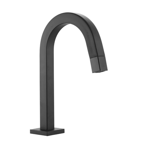 Torneira Lavatório Slim Tube Quadrada Baixa Preto Fosco 1/4v