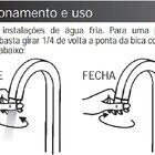 Torneira Lavatório Tubular Quadrada Bica Baixa Preta Metal Pr
