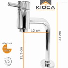 Torneira Link Baixa 90º Cromada