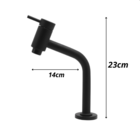 Torneira Link Banheiro Lavatorio Preto Fosco 1/4 De Volta  Es