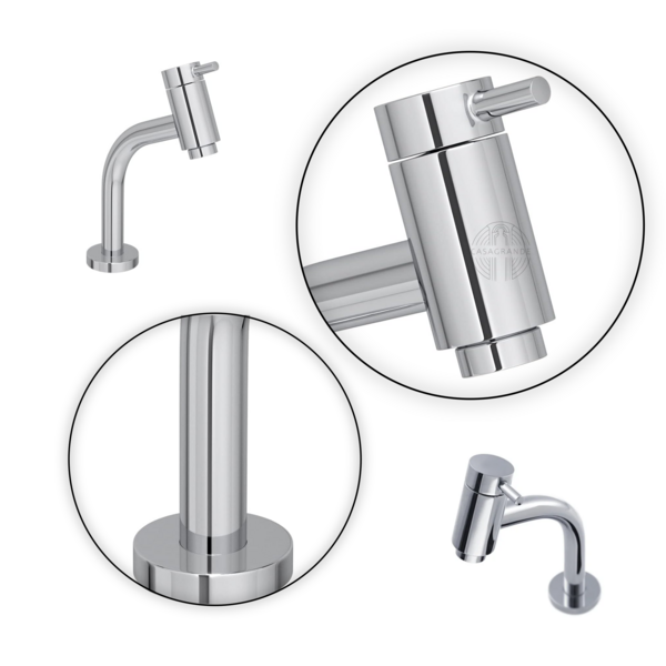 Torneira Link Bica Baixa Metal Cromado Banheiro Lavabo Pia Ca