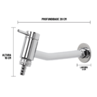 Torneira Link Longa Jardim Tanque Com Adaptador De Mangueira