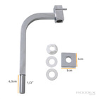 Torneira Link Quadrada 90° Angular Alta Mesa Inox Cromo 1199