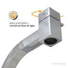 Torneira Link Quadrada 90° Angular Alta Mesa Inox Cromo 1199