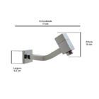 Torneira Link Quadrada Banheiro De Parede Curta 1/4 De Volta