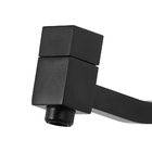 Torneira Link Quadrada Preta Banheiro De Parede Longa