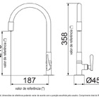 Torneira Lorenzetti Lorenflex 1177 G27 Com Bica Flexível De B