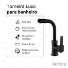 Torneira Luxo Com Misturador Monocomando Preta De Bancada bel