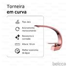 Torneira Luxo Curva Com Misturador Monocomando Rose De Bancad