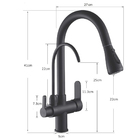 Torneira Luxo Gourmet Monocomando Preto Quente Frio Extensive