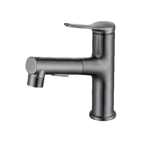 Torneira Luxo Lavatório Monocomando Bica Móvel 3 Jatos Cinza