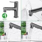 Torneira Luxo Lavatório Monocomando Bica Móvel 3 Jatos Cinza