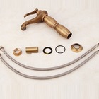 Torneira Luxo Retrô Bronze Monocomando Banheiro Bica Alta