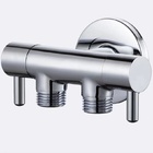 Torneira Máquina Lavar Jardim Saída Dupla Parede Metal Cromada