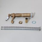 Torneira Mesa Alta Luxo Vintage Retrô Bronze C/ Porcelana 701