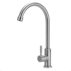 Torneira Mesa Cozinha Bancada 1/4 De Volta Aço Escovado