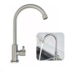 Torneira Mesa Cozinha Bancada 1/4 De Volta Aço Escovado