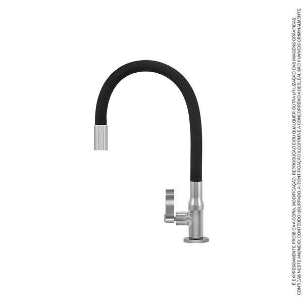 Torneira Mesa Cozinha Banheiro Gourmet Preta Flexível C71