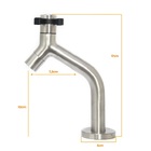 Torneira Mesa Lavatório Inox Escovado Bica Baixa 1197 Stone