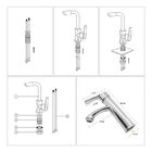 Torneira Mesa Monocomando Luxo Quente Frio Hotel Casa Banheir