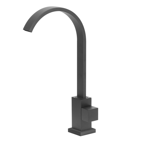 Torneira Mesa Quadrada Bica Móvel Metal Black/preto Luxo