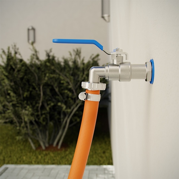 Torneira Metal Cromado De Esfera Para Jardim Anti Ferrugem Co