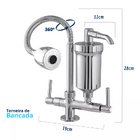 Torneira Metal Filtro Gourmet Pia Mesa Cozinha Bancada Cromad