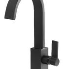 Torneira Metal Preto Fosco Quadrada Para Cuba Banheiro Lavabo