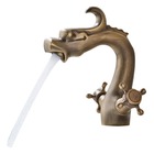 Torneira Misturador Banheiro Duplo Comando Bronze Dragão