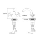 Torneira Misturador Banheiro Duplo Comando Dourado Brilhoso