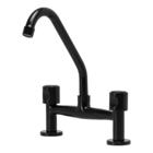 Torneira Misturador Bica Movel Preto Mesa Cozinha Black 1/4 d
