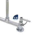 Torneira Misturador Conic Flexível Cozinha Mesa 2 Jatos Metal